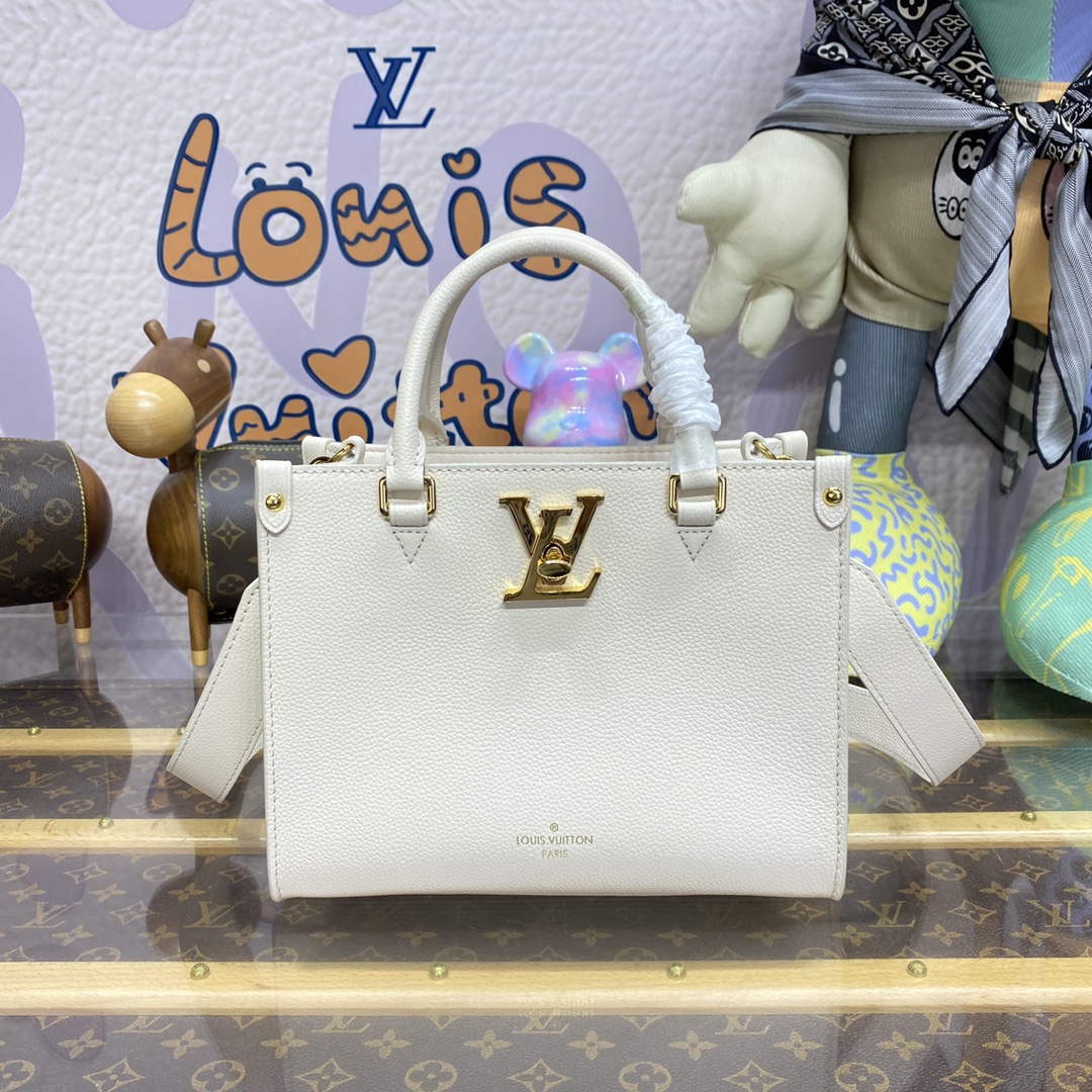 LV M23637 Louis Vuitton Lock   Go Handbag Quartz