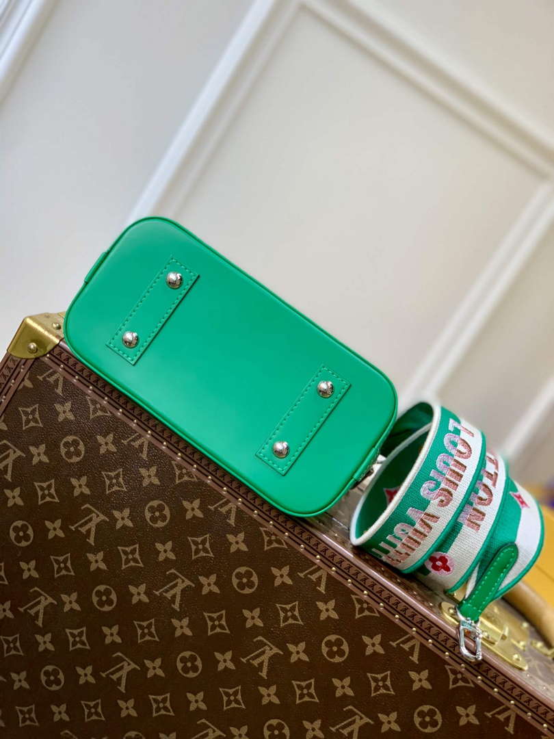 LV M59357 Louis Vuitton Alma BB Bag Serpentine Green