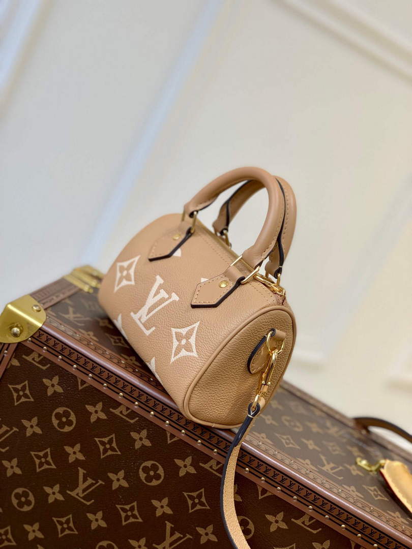 LV M81457 Louis Vuitton Nano Speedy Bag Arizona Beige