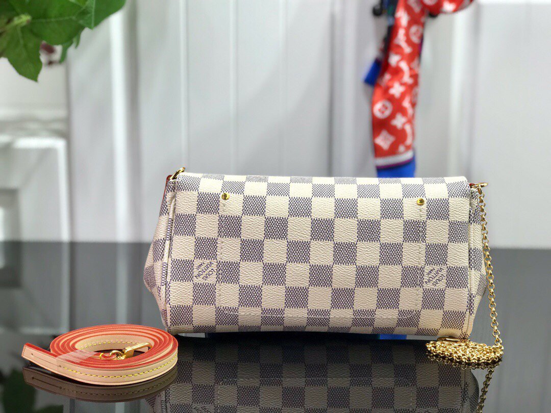 LV M40717 Louis Vuitton Favorite Pm M40718 Handbag Damier Azur Canvass