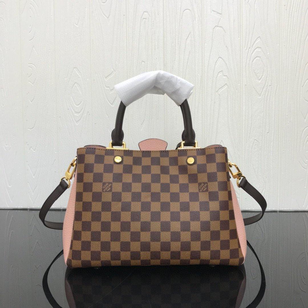 LV N41674 Louis Vuitton Brittany BB Tote Damier Ebene N41673 Pink