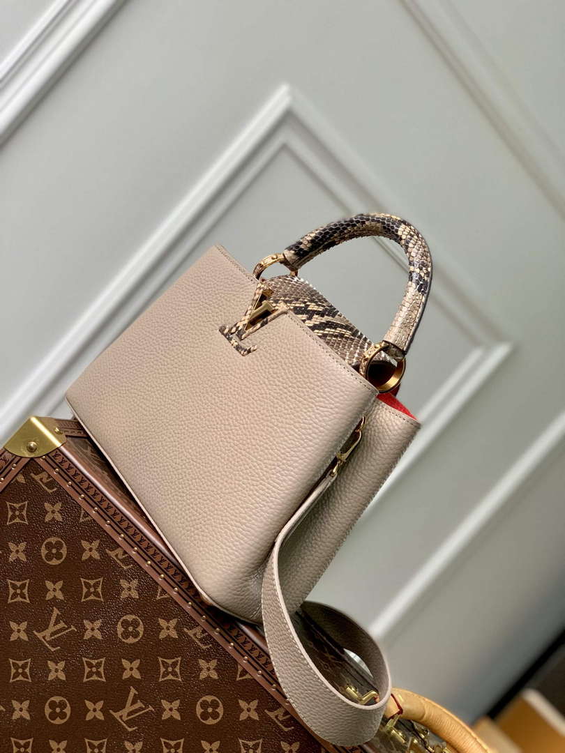 LV N80741 Louis Vuitton Capucines BB Handbag Light coffee