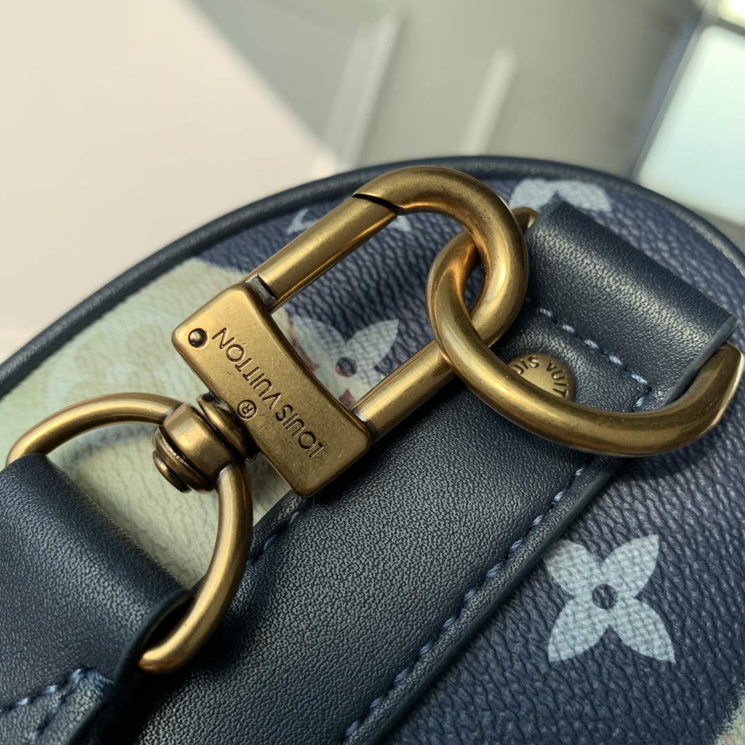 LV M46271 Louis Vuitton Keepall Bandouli��re 25 Bag Blue