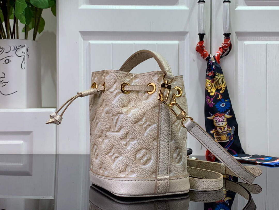 LV M81463 Louis Vuitton NANO NO Bucket Bag Light Beige
