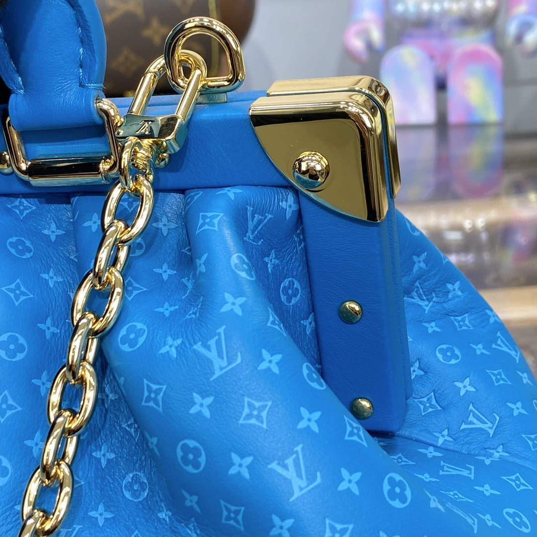 LV M22325 Louis Vuitton Monogram Clutch Blue