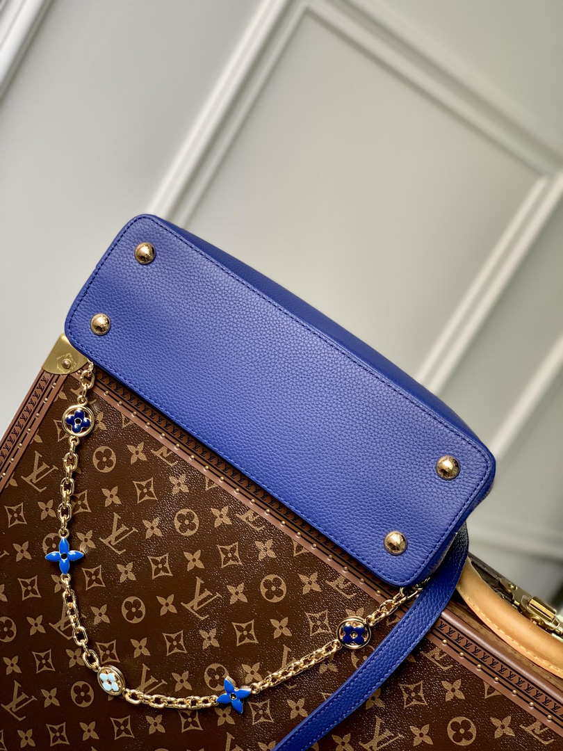 LV M20844 Louis Vuitton Capucines MM Handbag Blue