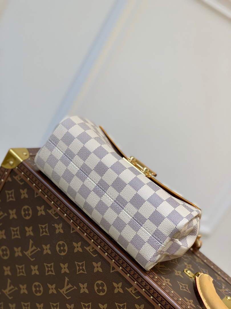 LV N50053 Louis Vuitton Croisette Damier Azur Canvas Bag Pink