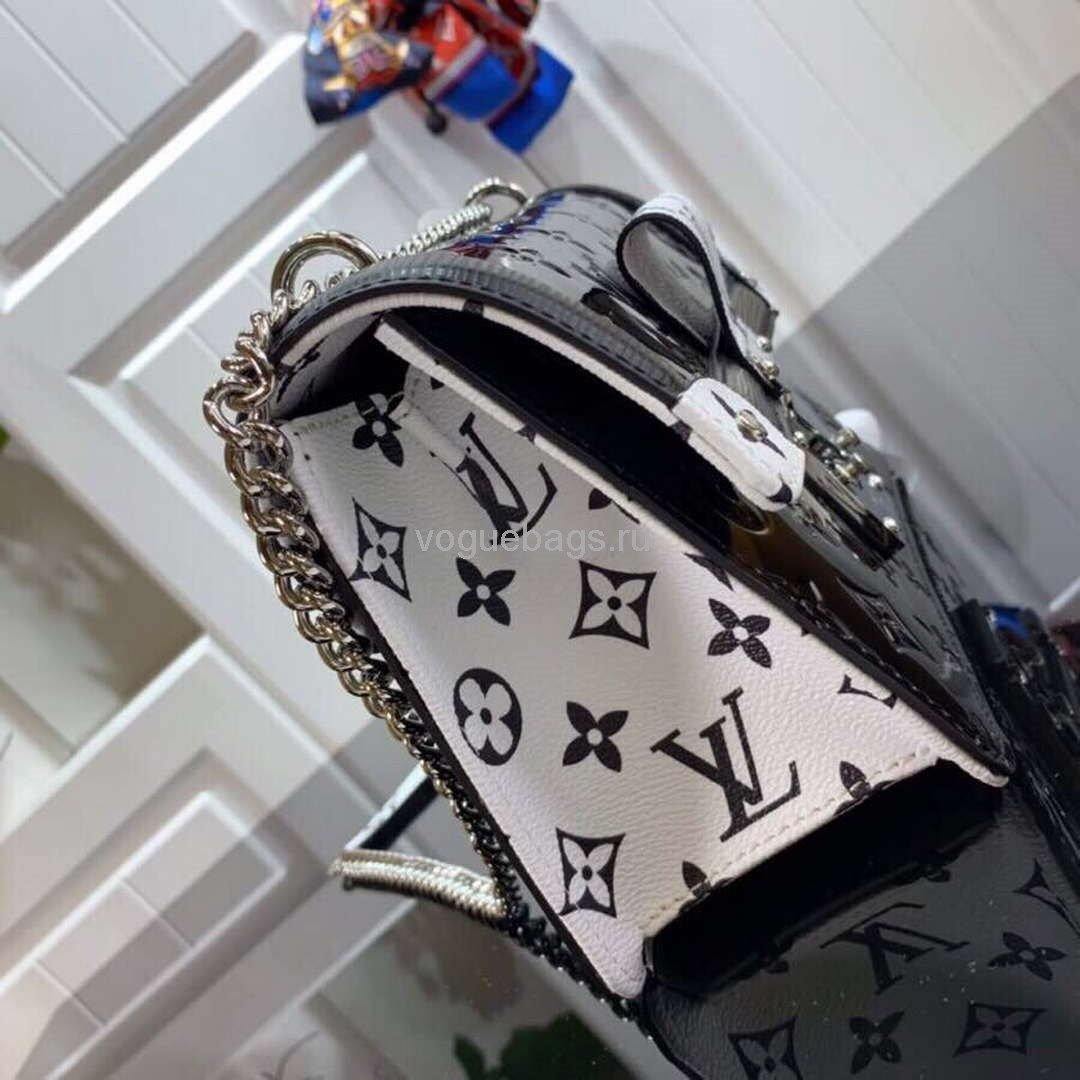 Louis Vuitton M90516 LV Wynwood Monogram Vernis Bag M90566 Black and White