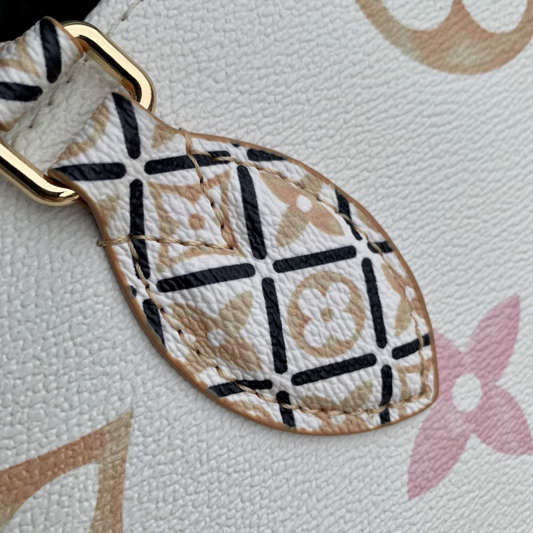 LV M22975 Louis Vuitton OnTheGo MM Tote Bag Beige