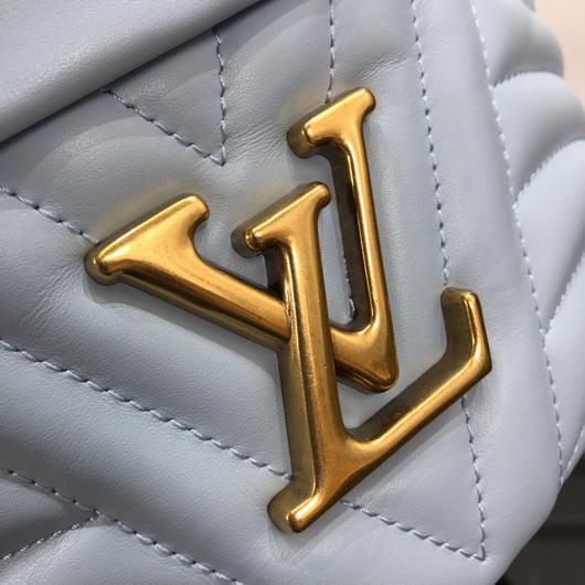 LV M55331 Louis Vuitton New Wave Leather Bumbag M53861 Light Blue