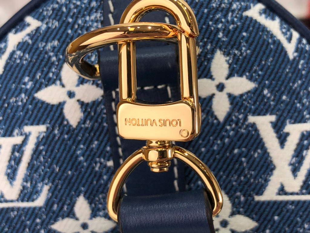 Louis Vuitton M59609 LV M59008 Speedy Bandouli��re 25cm Blue