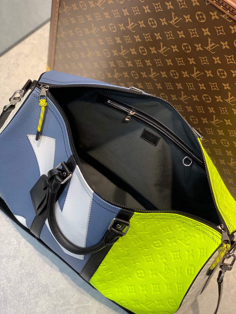 LV M59922 Louis Vuitton Keepall 50B Travel Bag Yellow