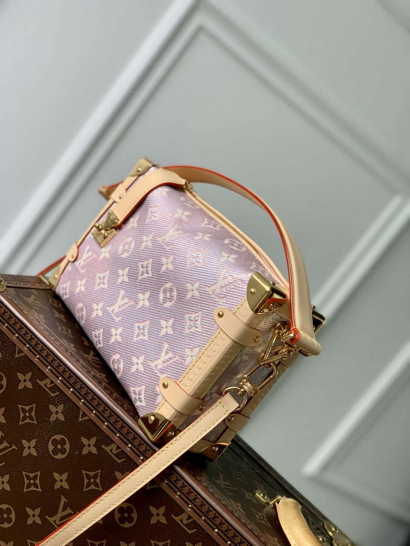 LV M22842 Louis Vuitton Side Trunk Handbag Pink