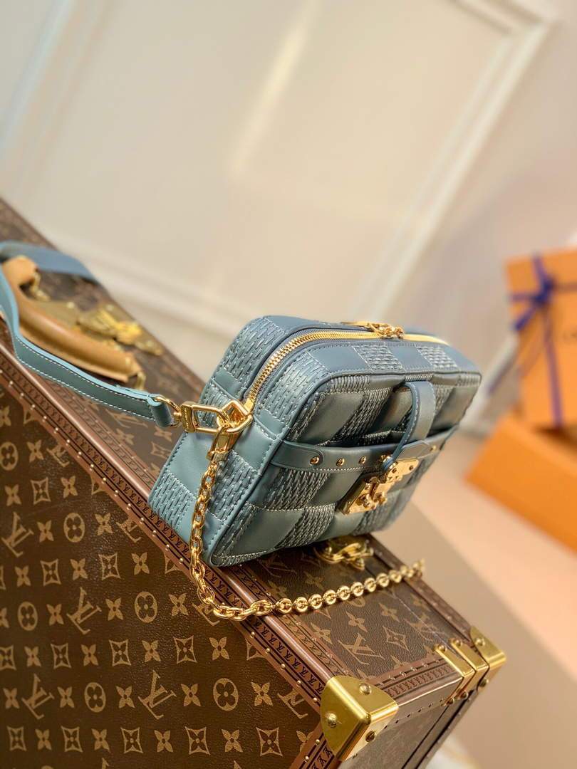 LV M59115 Louis Vuitton M59116 Troca PM Shoulder Bag Glacier Blue