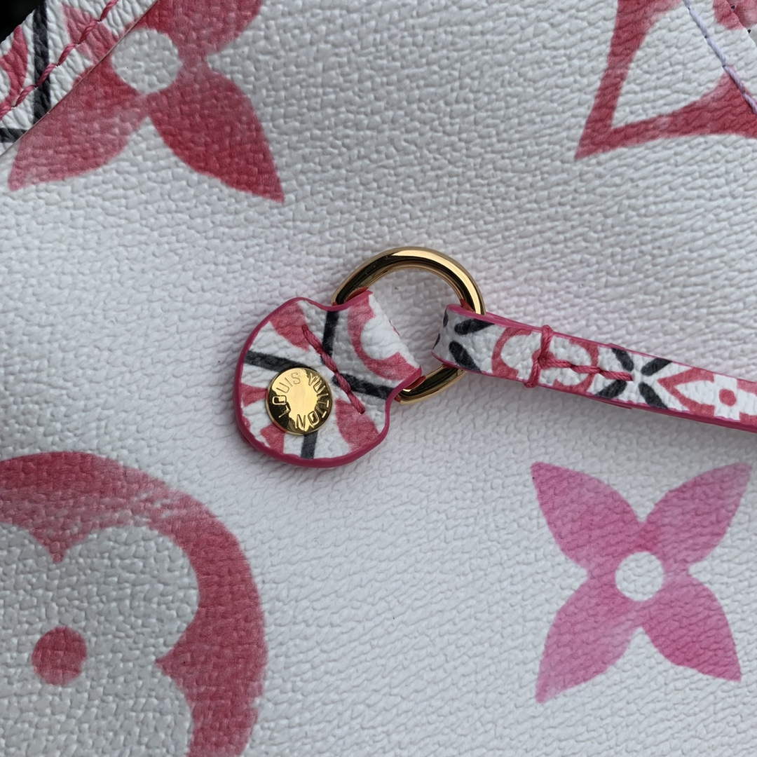 LV M22980 Louis Vuitton Neverfull MM Tote Bag Pink