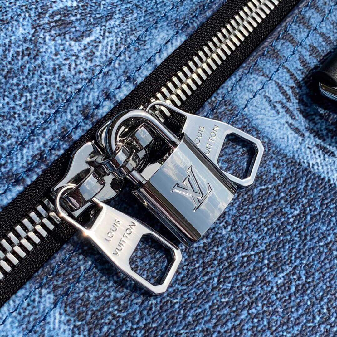 LV N50059 Louis Vuitton Keepall Bandouliere 50 Damier N50069 Ocean Blue