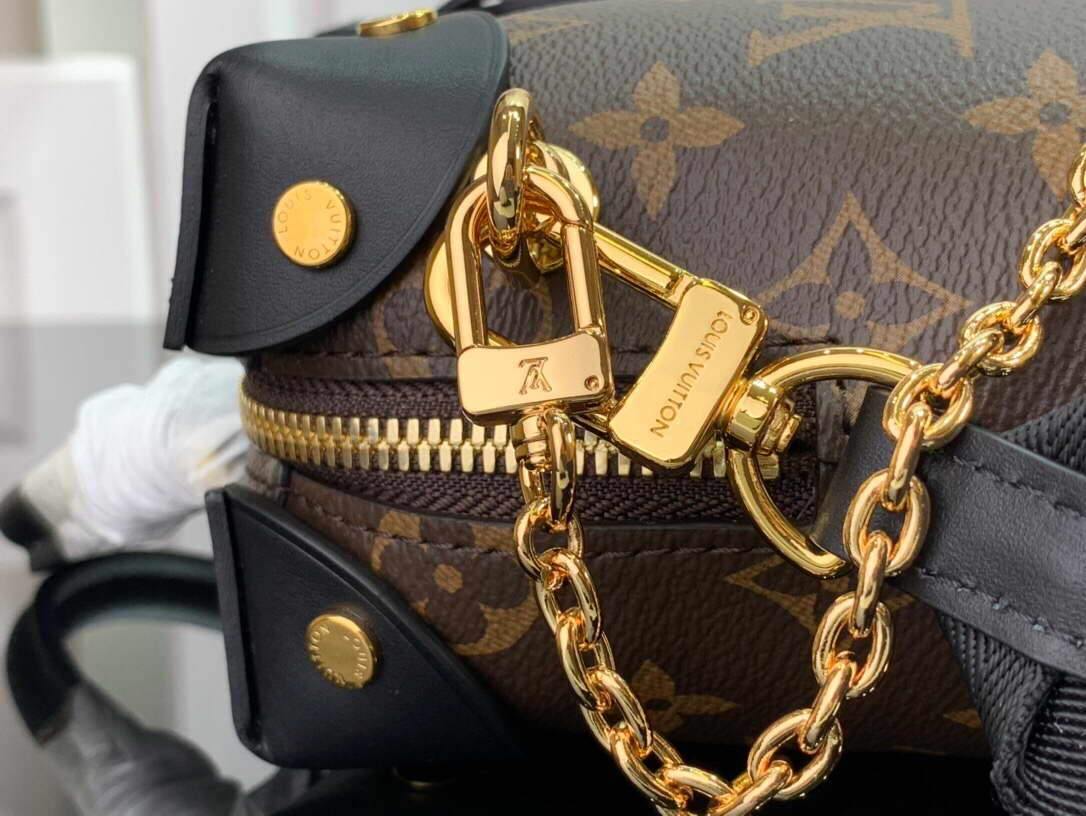 LV M45571 Louis Vuitton Petite Malle Souple Bag Monogram Black