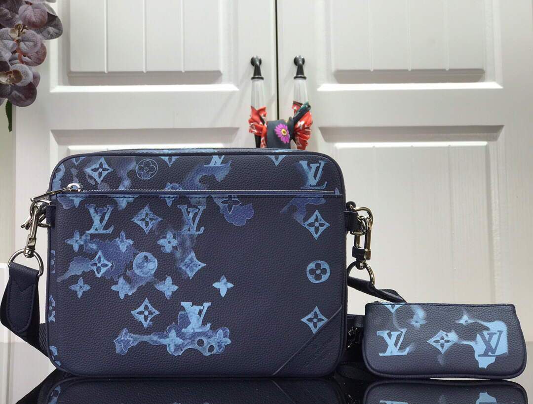 LV M57840 Louis Vuitton Trio Messenger Bag Ink Watercolor