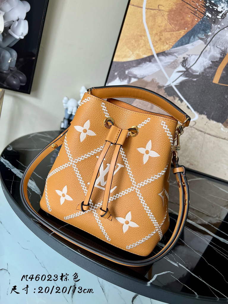 Louis Vuitton M46029 LV M46023 N��oNo�� MM Monogram Arizona Brown