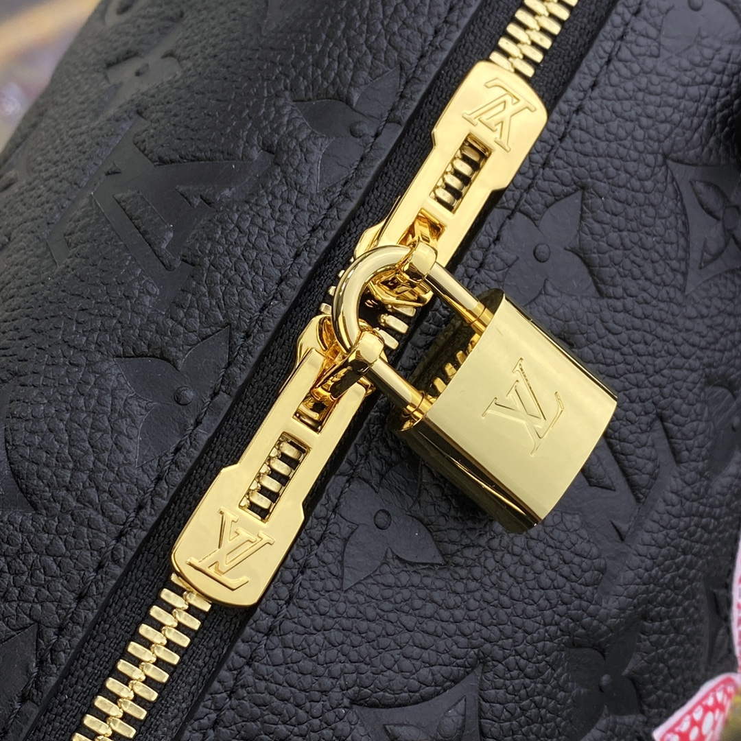LV M46415 Louis Vuitton LV x YK Speedy Bandouli��re 25 Bag Black
