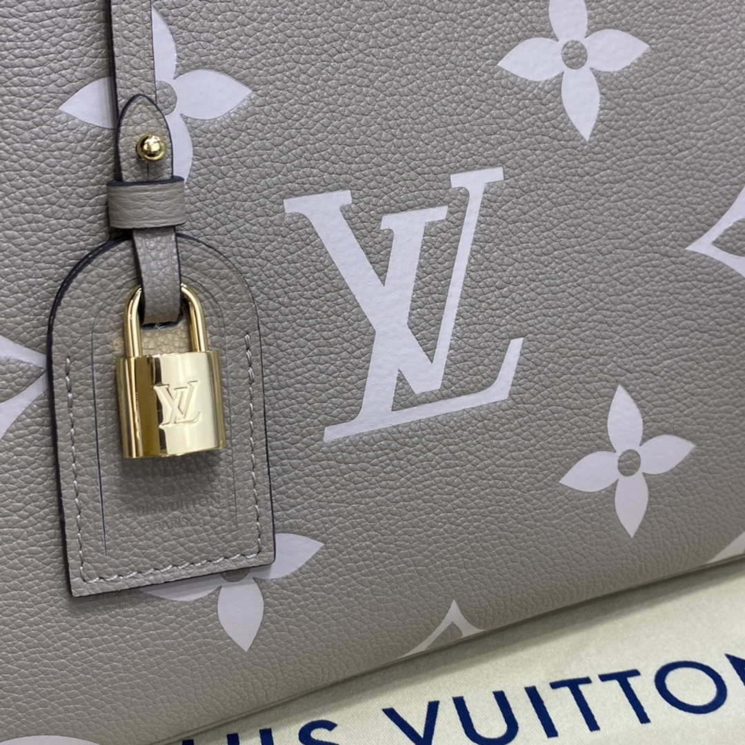 Louis Vuitton LV M58914 Petit Palais Bicolor Monogram empreinte leather Cr��me