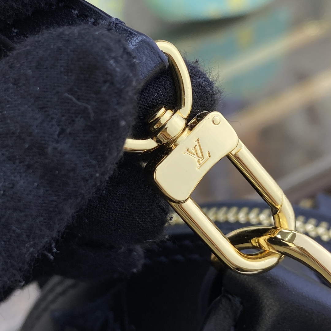 LV M22878 Louis Vuitton Alma BB Handbag Black