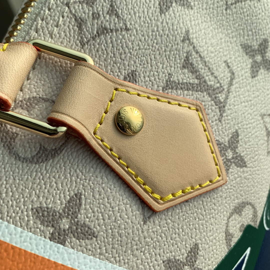 LV M46749 Louis Vuitton Speedy Bandouli��re 25 Handbag Beige/Ocher