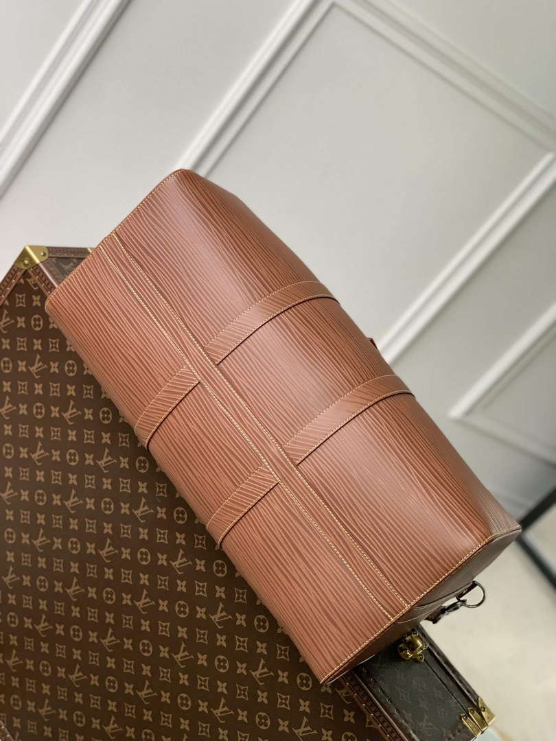 LV M23721 Louis Vuitton Keepall Bandouli��re 50 Bag Brown