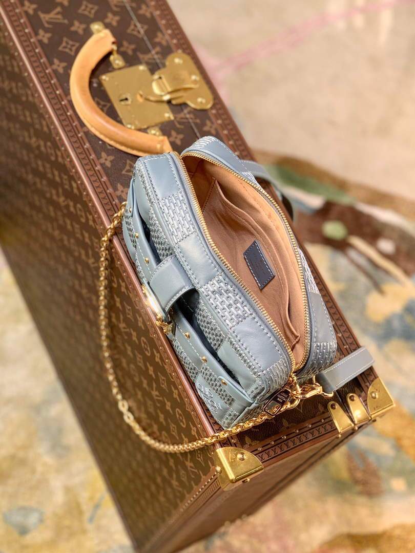 LV M59115 Louis Vuitton M59116 Troca PM Shoulder Bag Glacier Blue