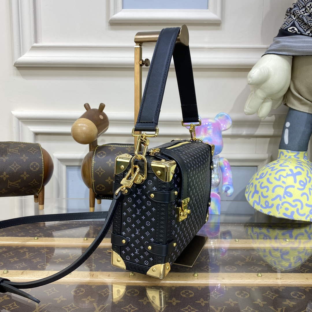 LV M46358 Louis Vuitton Side Trunk PM Bag M21709 Black
