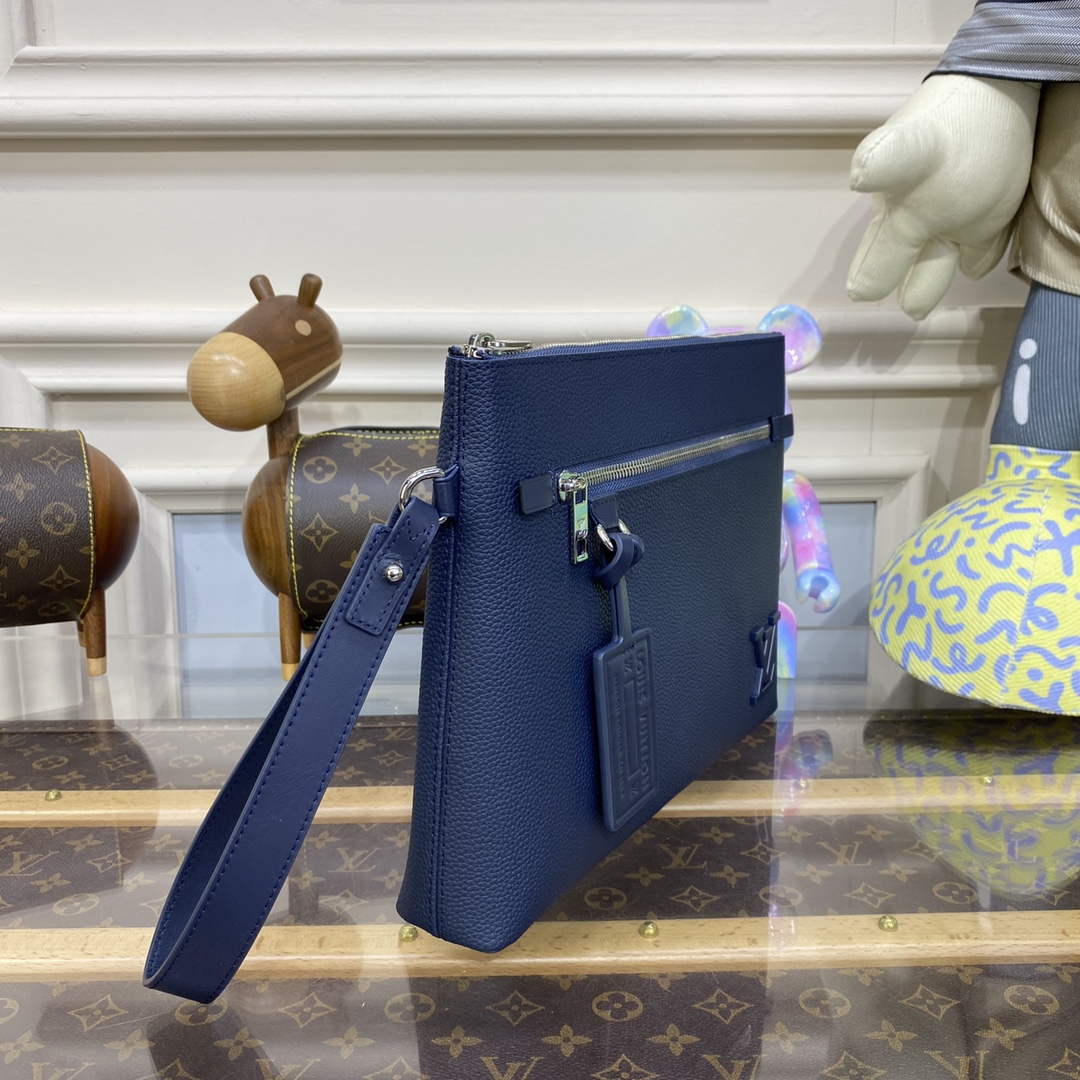 LV M69837 Louis Vuitton Takeoff Pouch Bag Blue