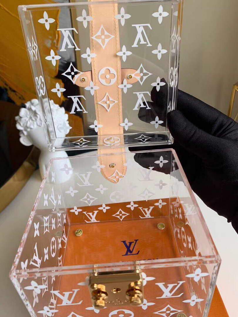 LV GI0481 Louis Vuitton Plexiglass Jewelry Cube Scott Box