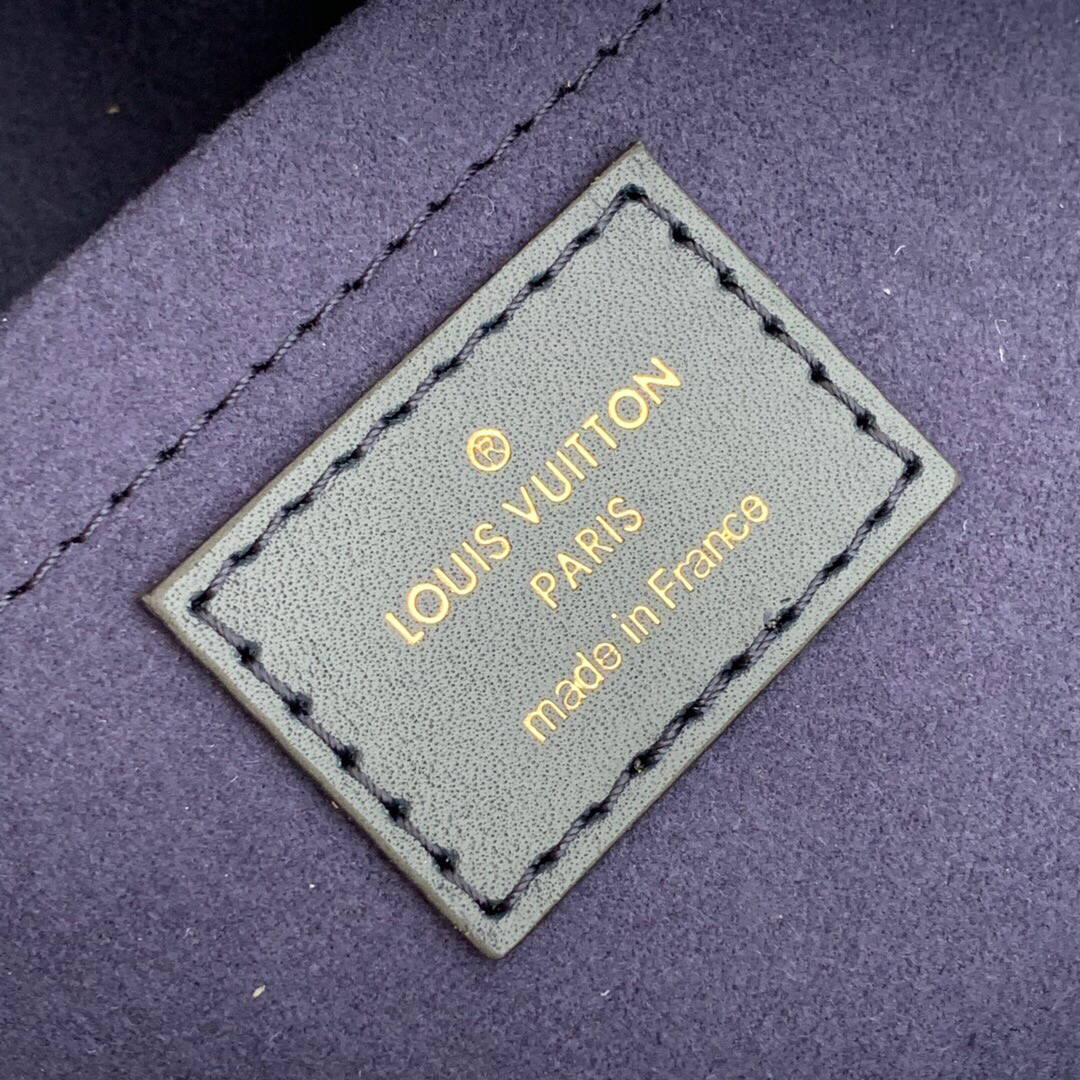 LV M59608 Louis Vuitton Onthego MM Denim Leather Bag