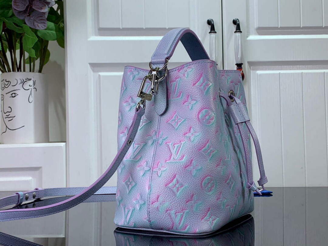 LV M46173 Louis Vuitton NONO BB Bucket Bag Lilas Purple