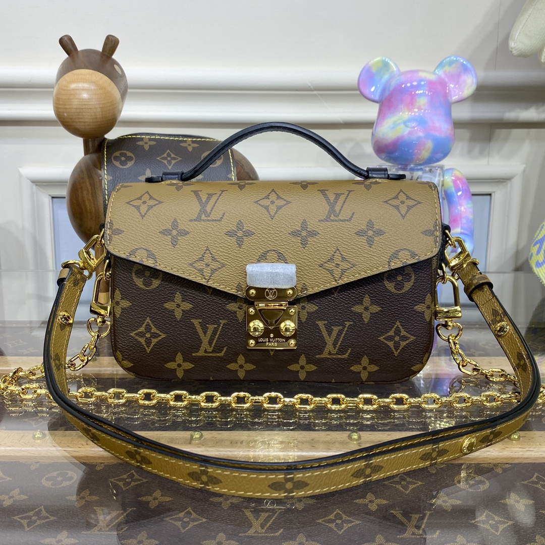 LV M46279 Louis Vuitton Pochette M��tis East West Bag yellow flower