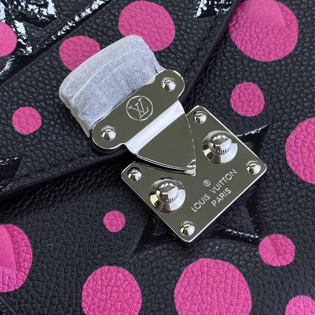 LV M46420 Louis Vuitton LV x YK Pochette M��tis Black/Fuchsia