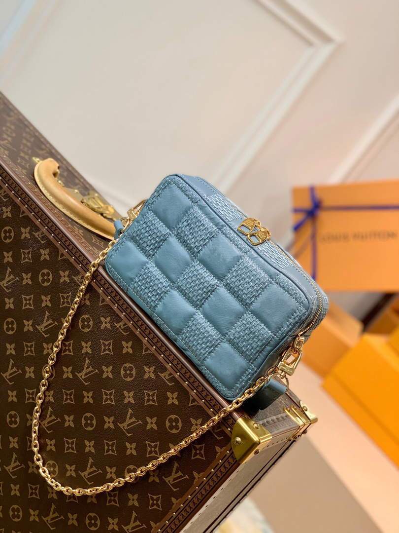 LV M59115 Louis Vuitton M59116 Troca PM Shoulder Bag Glacier Blue