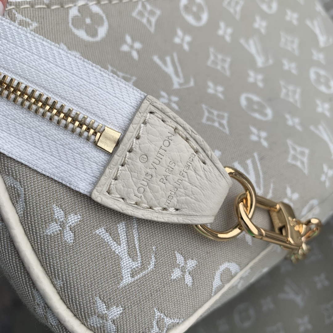 LV M42238 Louis Vuitton Bucket PM Tote Bag White