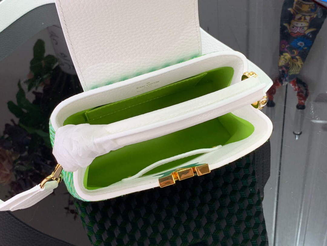 LV M59879 Louis Vuitton capucines mini Bag White Green
