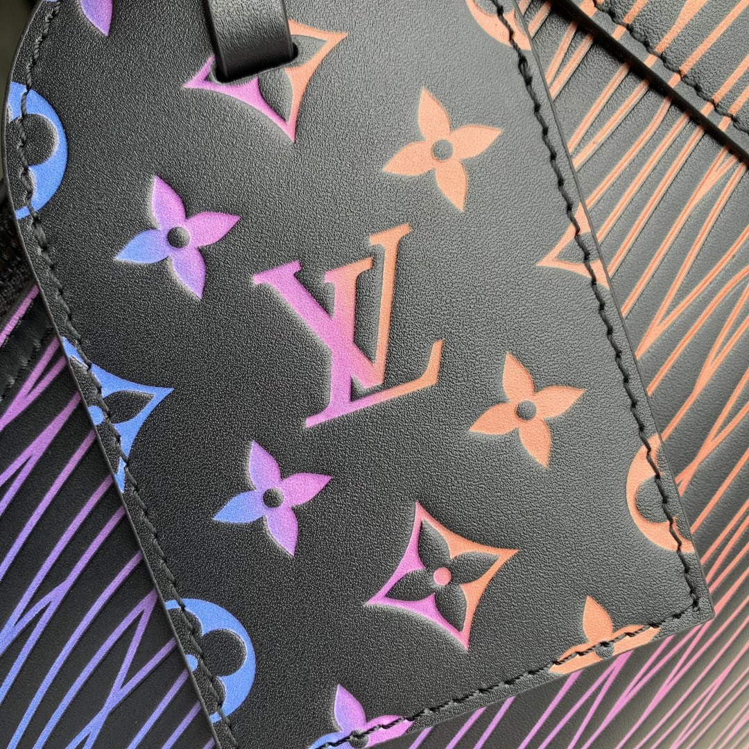 LV M23174 Louis Vuitton Keepall Bandouli��re 50 Bag Gradient Electric Sun