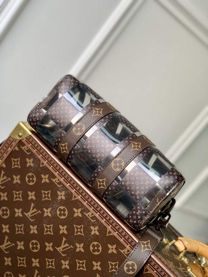 LV M20872 Louis Vuitton Keepall Bandouliere 25 Bag Brown