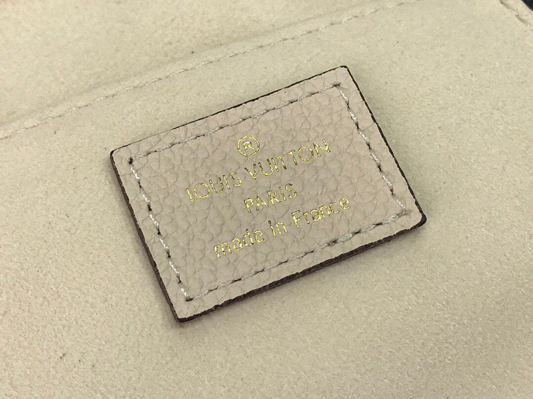 LV M80449 Louis Vuitton Petit Sac Plat Bag Cream Saffron