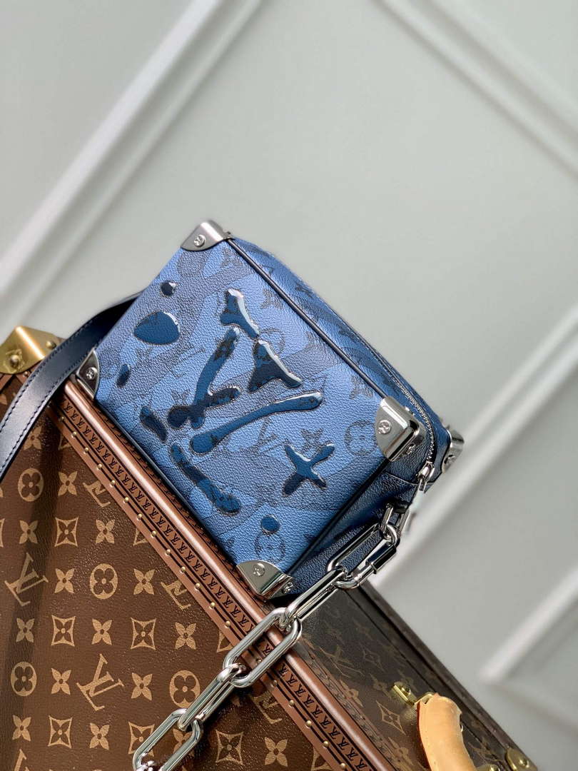 LV M22588 Louis Vuitton Mini Soft Trunk Bag Abyss Blue