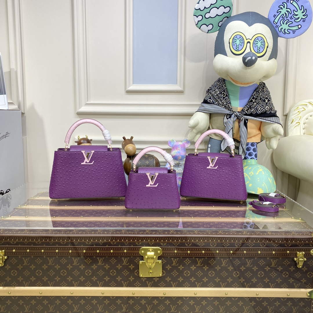 LV N81523 Louis Vuitton Capucines Mini Handbag Purple