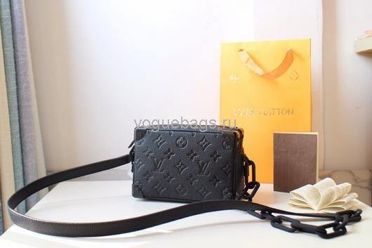 LV M44480 Louis Vuitton Mini Soft Trunk Monogram Black M44735 Bag
