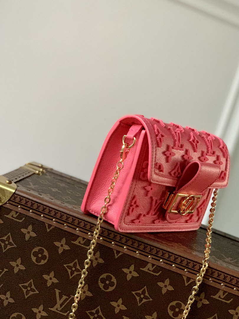 LV M20747 Louis Vuitton Dauphine Mini Bag Monogram Fluo Pink