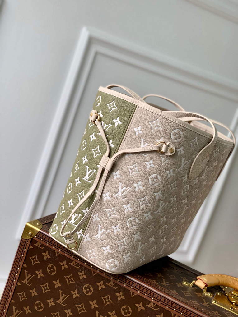 LV M46102 Louis Vuitton Neverfull MM Tote Bag M46103