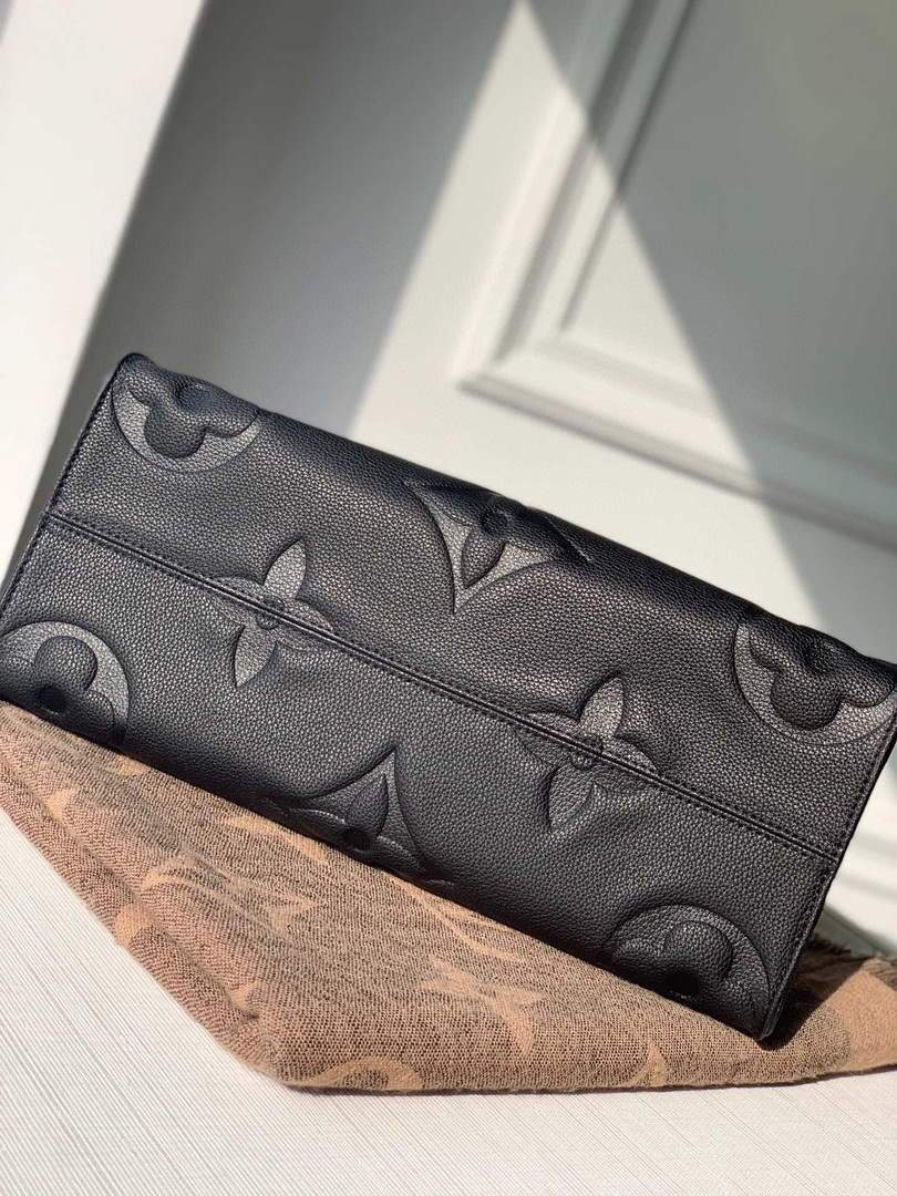 LV M45595 Louis Vuitton Onthego MM M45660 Bag Monogram Empreinte Leather Black