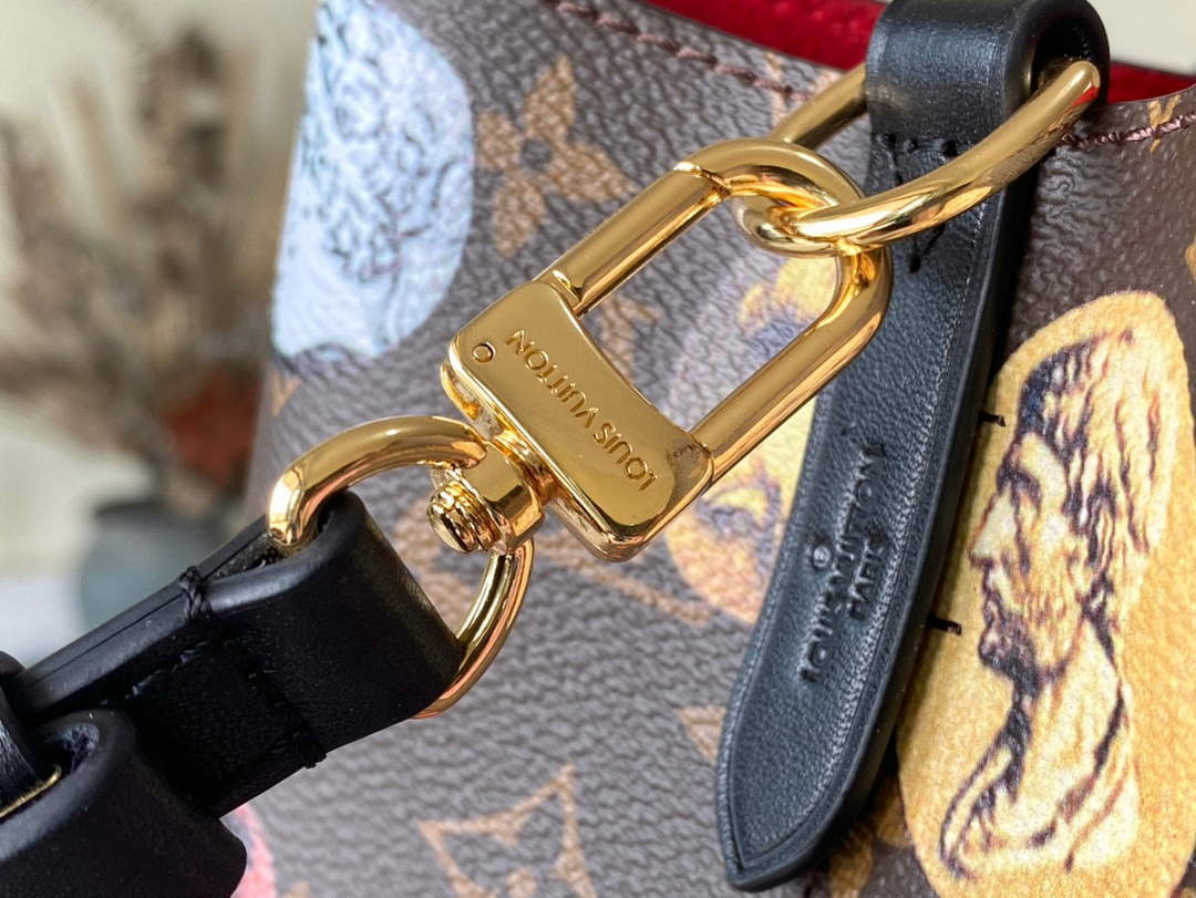 LV M45956 Louis Vuitton NONO MM Bag Monogram Cameo printed canvas