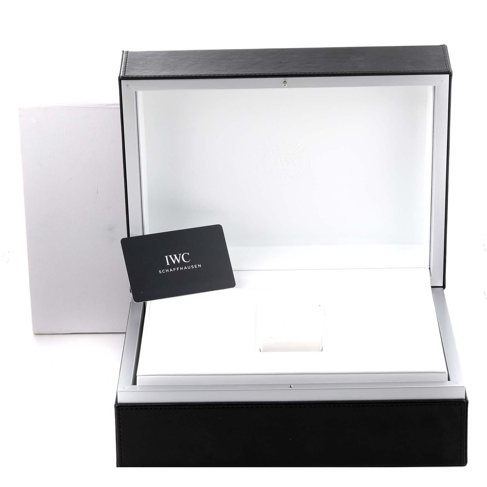 IWC Portuguese 7 Day Steel Silver Dial Mens Watch IW500712 Box Card